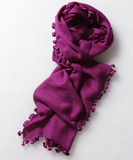 ポンポンカラーストール