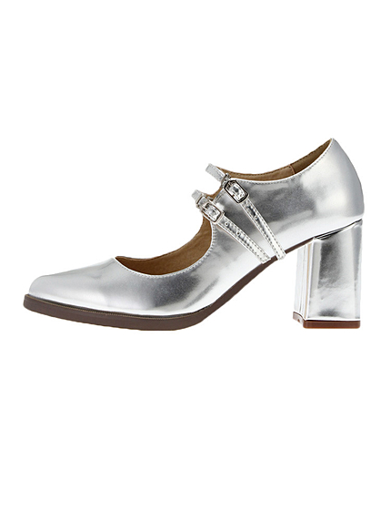 ダブルストラップパンプス