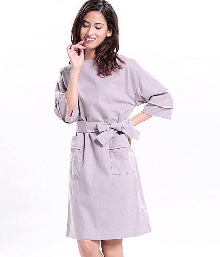 コットンベロアフリンジワンピース