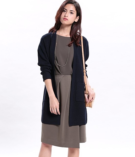 異素材ドッキングワンピース