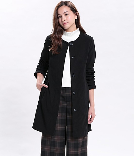 リップルノーカラーコート