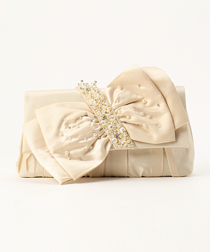 リボンギャザークラッチ