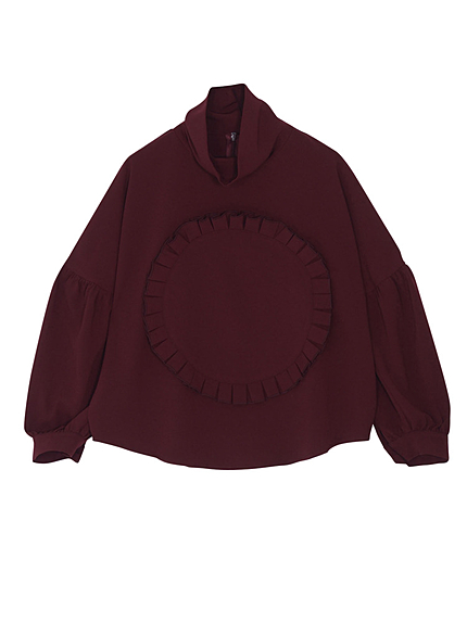 ロゼットフリルブラウス