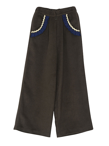 フリルポケットワイドパンツ