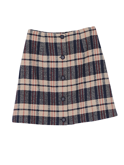 フロントボタンミニスカート