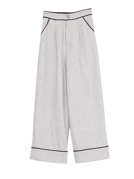 パイピングワイドパンツ