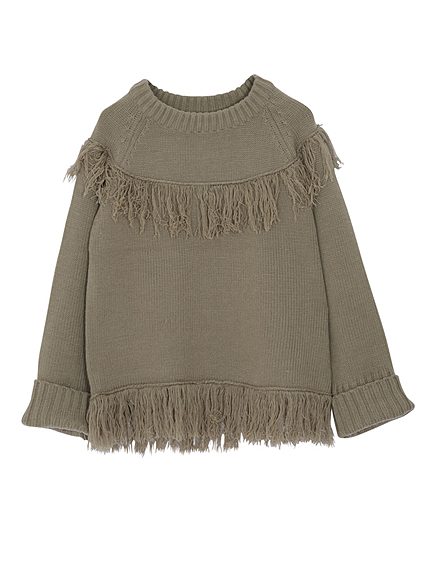 フリンジニットトップス