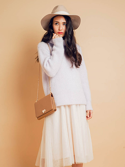 【DUO】 シャギーオフタートルニット