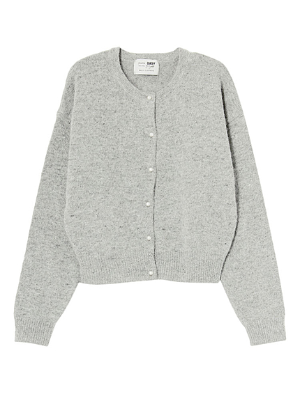 アンゴラ混ニットカーデ