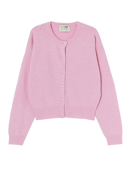 アンゴラ混ニットカーデ