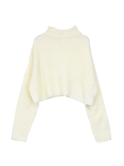 ショート丈ルーズニット