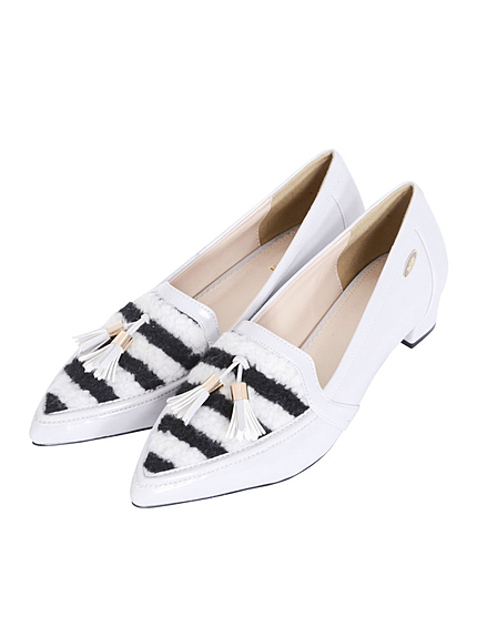 ローファーコンビパンプス