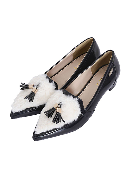 ローファーコンビパンプス