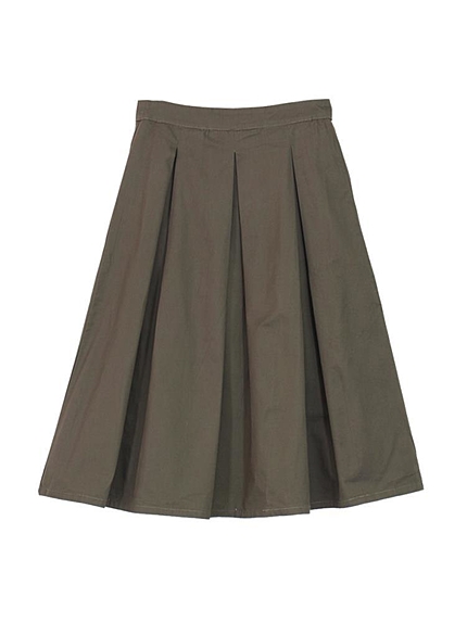 ウエストタックミディ丈スカート