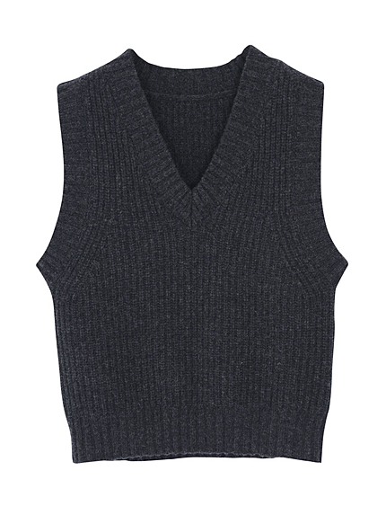 ラムウールＶネックベスト