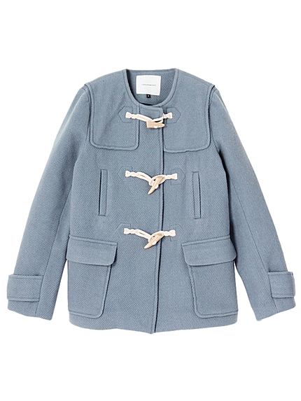 ノーカラーダッフルコート