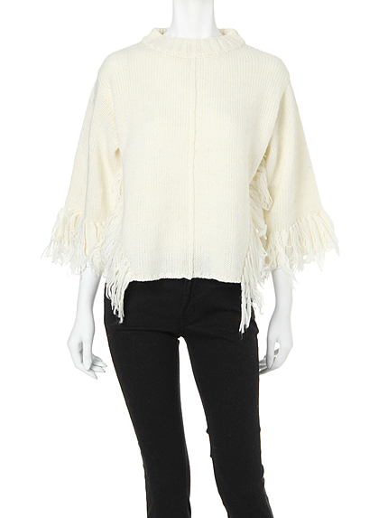 【DUO】 フリンジドルマンニット