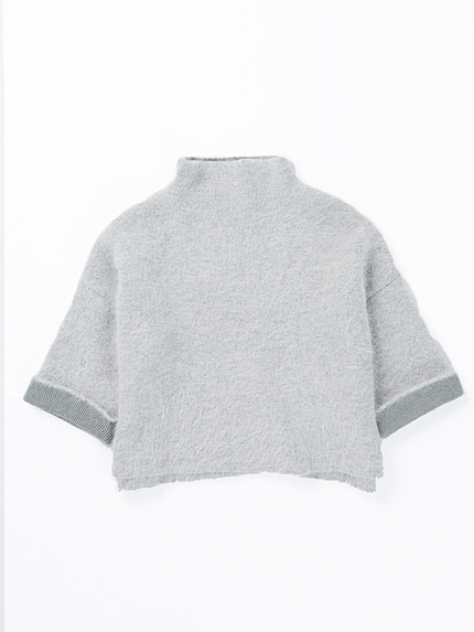 アンゴラスタンドカラートップ