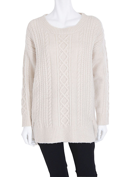 【DUO】 ウールケーブルニット