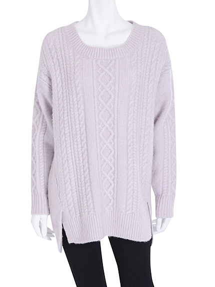 【DUO】 ウールケーブルニット