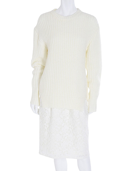 【DUO】 レースコンビニットワンピース