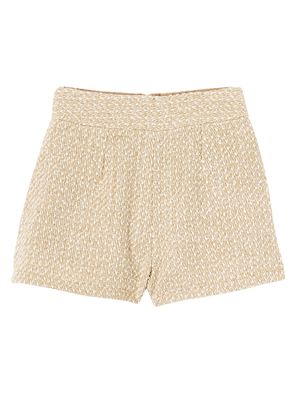 ホワイトヤーンツイードショートパンツ