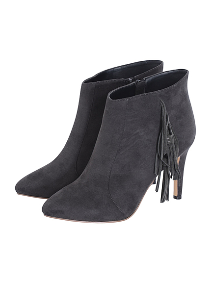 フリンジショートブーツ