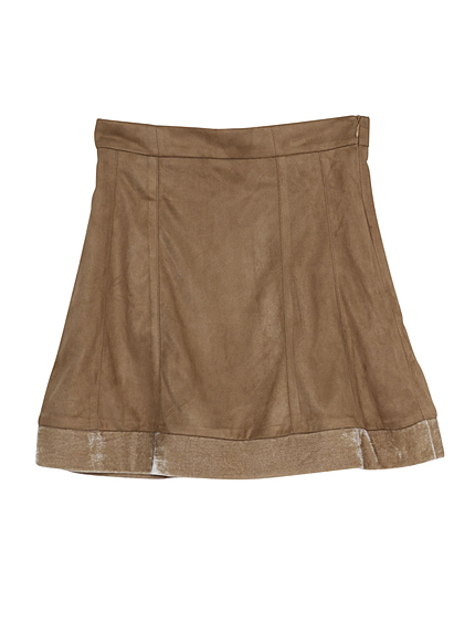 スエードミニフレアスカート