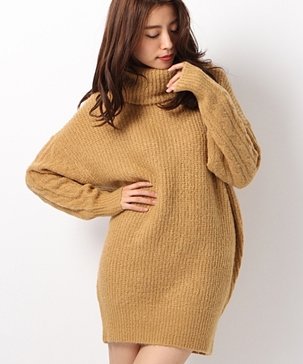 【通常販売スタート】タートルソデケーブルニット