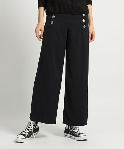 Ｐメタルボタンワイドパンツ