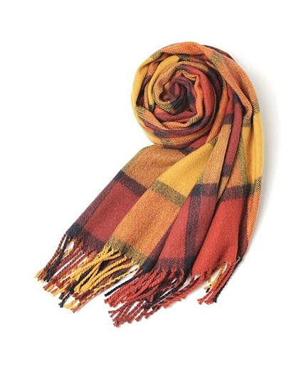 起毛アクリルチェックストール