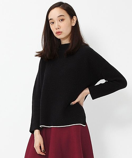 ラムハイネックプルオーバー