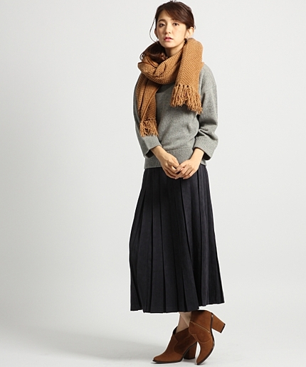 Ｆスウェードプリーツスカート