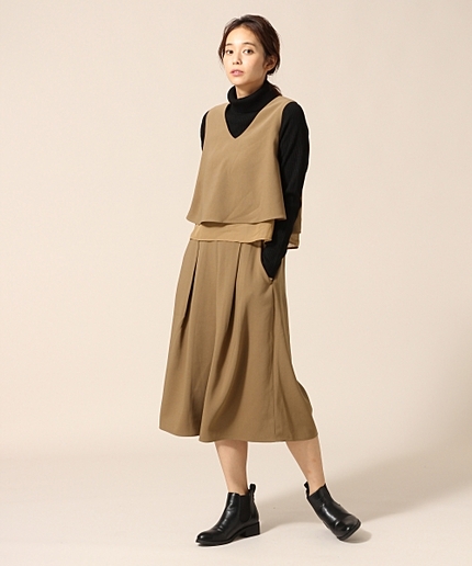 ★セットアイテム★Vネックブラウス＆ワイドパンツ