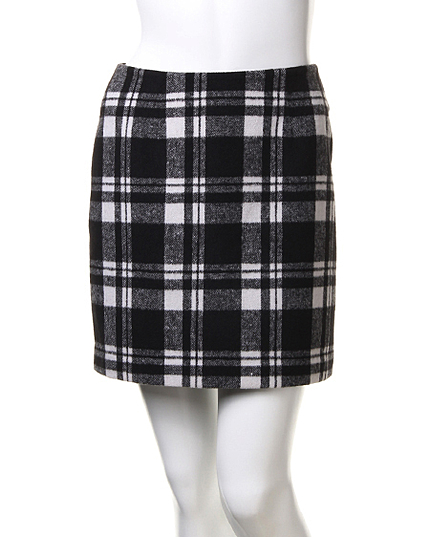 【美人百花11月号鈴木えみさん着用】シャギーチェック台形／スカート