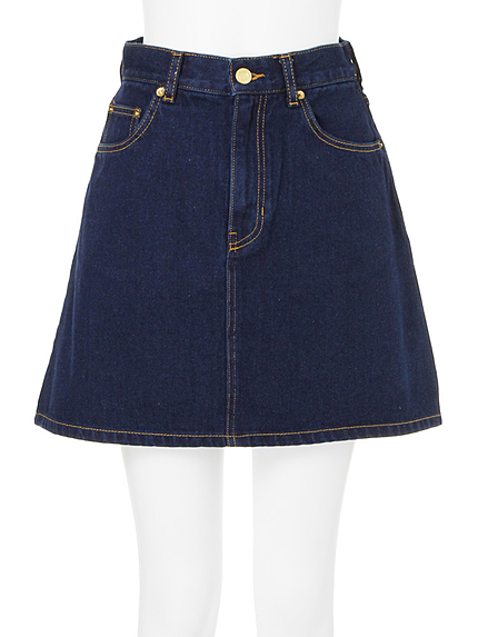 デニムフレアミニスカート