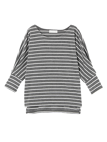 【W】ボーダータックスリーブトップス