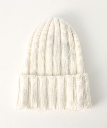 ○UBBT カシミヤ リブ ニットキャップ
