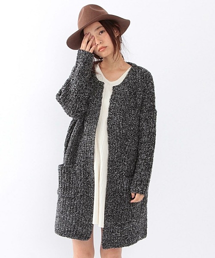 【予約】ミックス2ポケットカーディガン/ AEBC MIX 2POC CGN