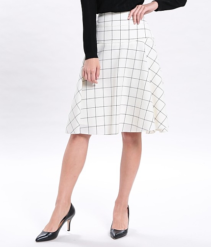 ウォッシャブルウールチェックスカート