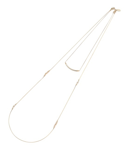 ガラスカットロング2WAYネックレス