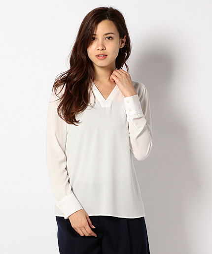 ストレッチクレープ ブラウス