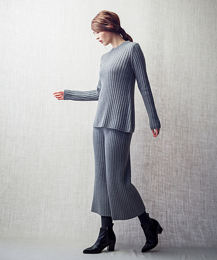 【Unfilo】RIB WIDE PANTS パンツ