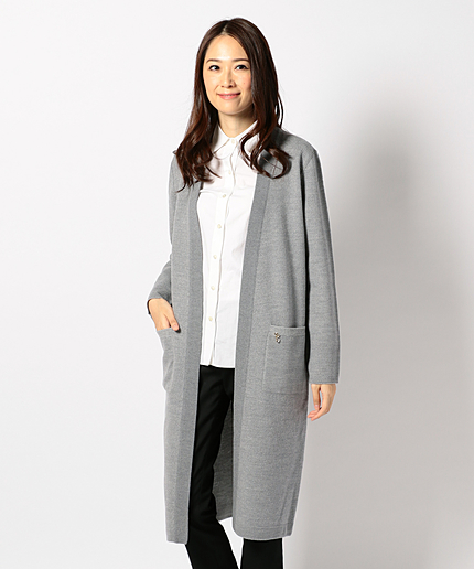 【限定店舗・Class Lounte】バイカラープレーディングニット カーディガン