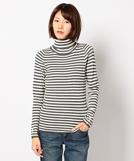 【2BUY指定商品】リブタートル　ニット