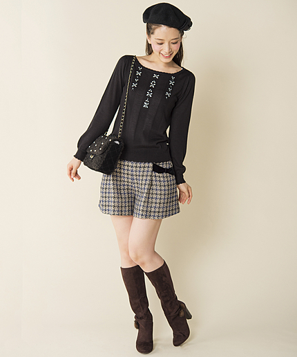 ウィンターチェック　ショートパンツ