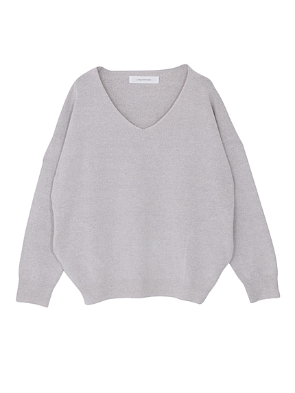 Soft Vネックロングスリーブプルオーバー