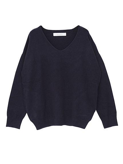Soft Vネックロングスリーブプルオーバー