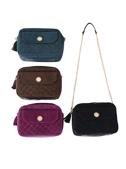 ベロアキルティングBAG
