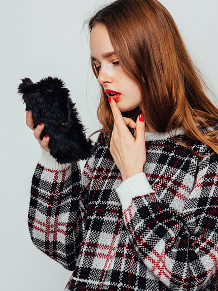 ファーiPhoneケース